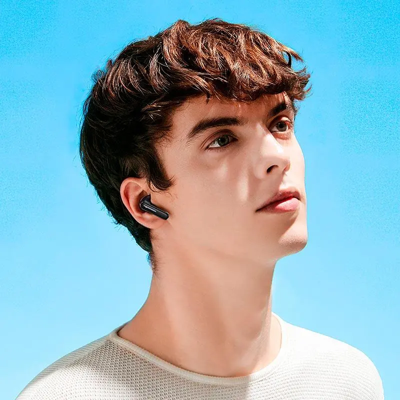 Беспроводные наушники Hoco EQ14 Cool color true wireless BT headset with touch screen, BT5.4, 40mAh, 500mAh, 7h, black - фото 5