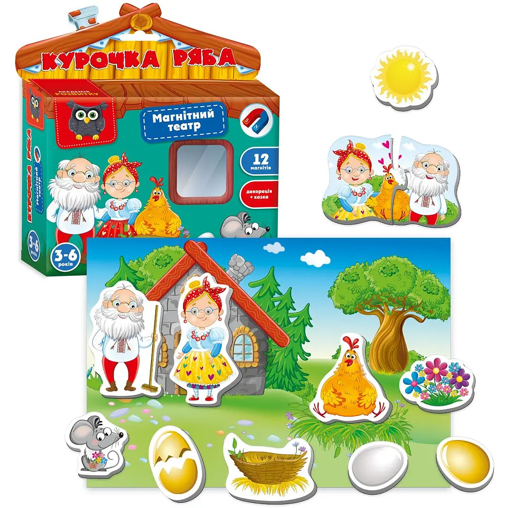 Магнітний театр Vladi Toys Академія розвитку Курочка Ряба укр. мова (VT3206-31) - фото 2