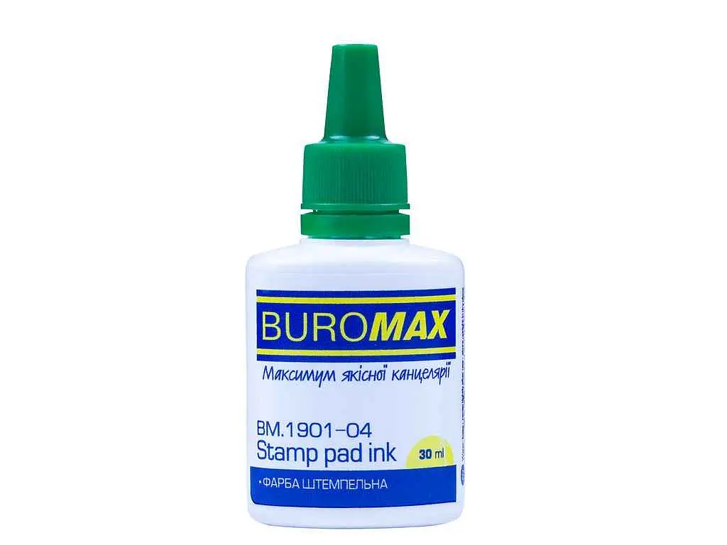 Фарба штемпельна Buromax 30мл зел