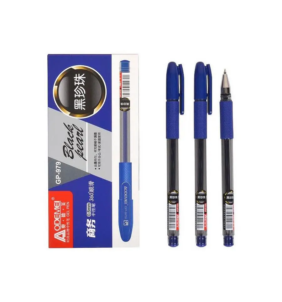 Ручка синя гелева "Black pearl" COLOR-IT 979SP упаковка 12 шт