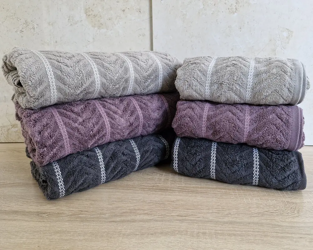 Набір турецьких махрових рушників Cestepe MicroCotton Premium 3 штуки 50x90 + 3 штуки 70х140 Multi 3 щільність 600 г/м2 - фото 4