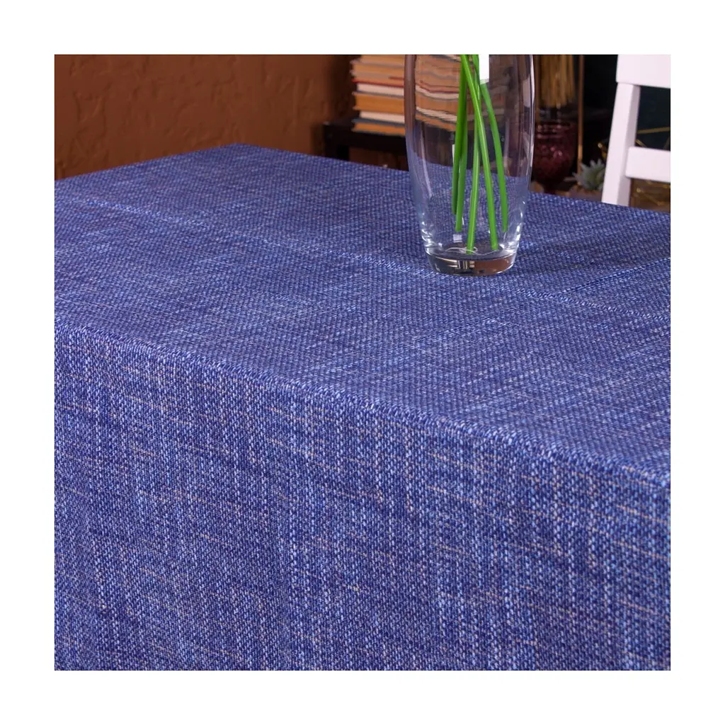 Скатертина MirSon Рогожа №209 Blue Binding 130x260 см (2200006738121) - фото 3
