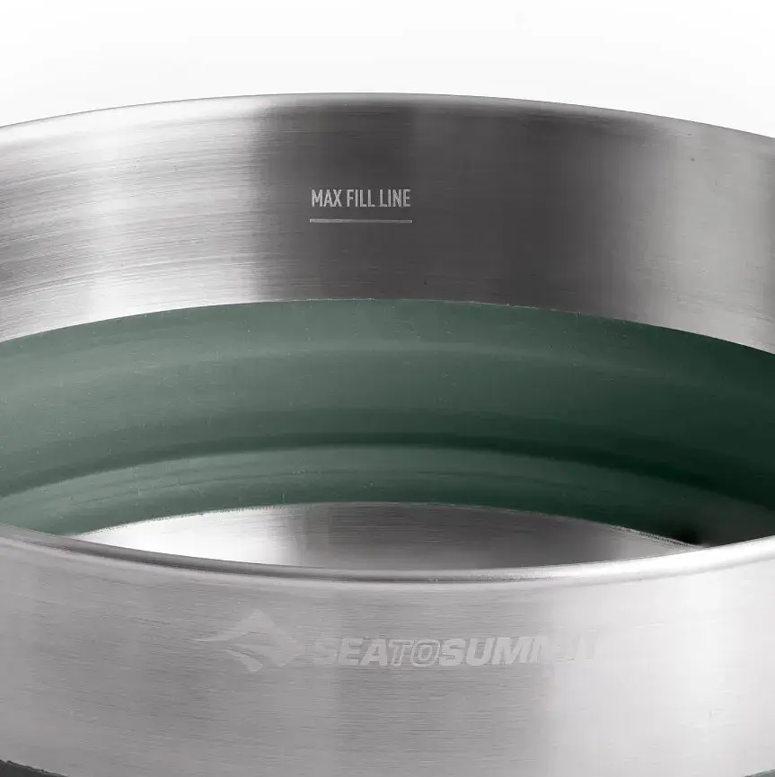 Каструля Sea To Summit Detour Stainless Steel Collapsible Pot 3 L Laurel Wreath Green (1033-STS ACK026021-402002) - фото 5