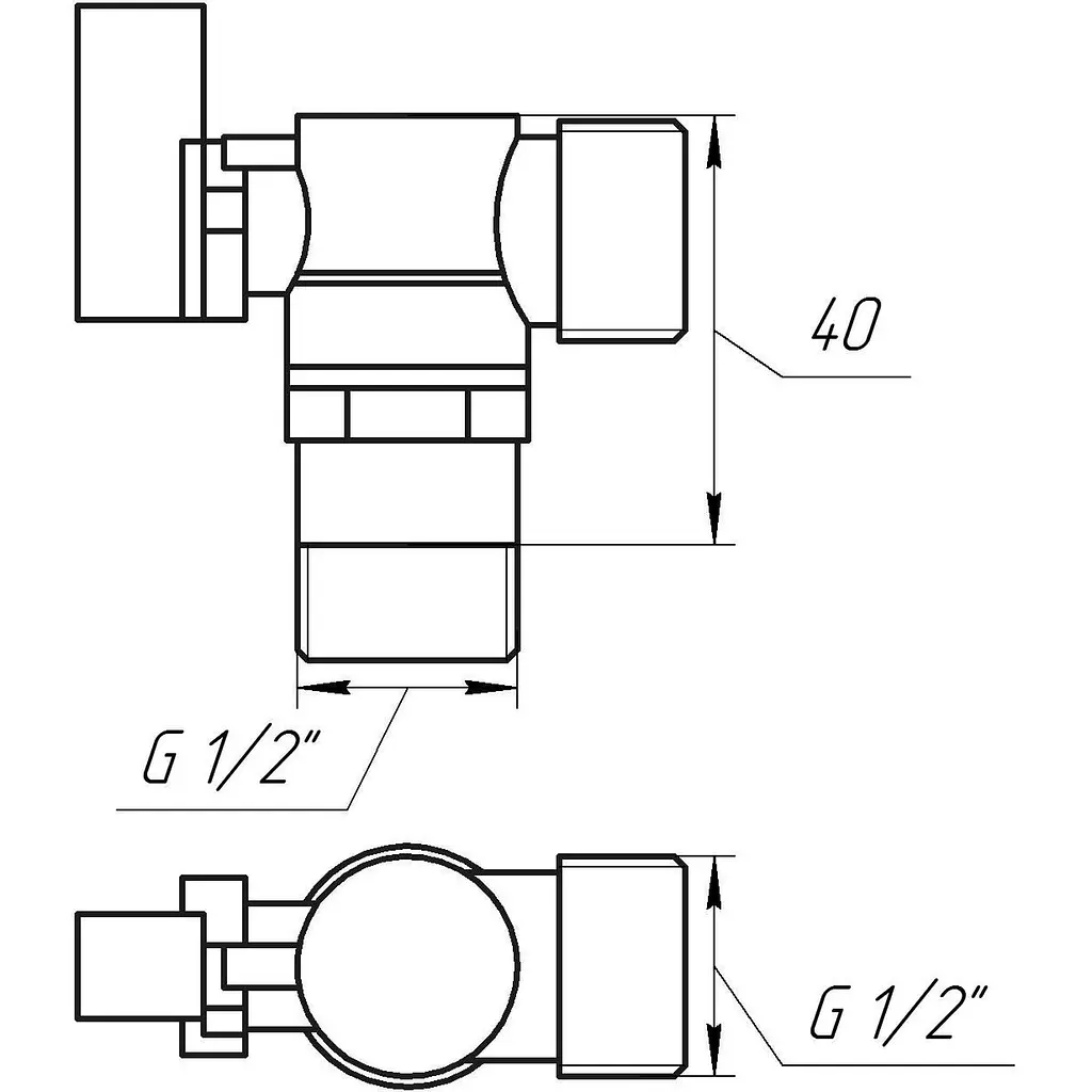 Кран кульовий кутовий Solomon 1/2″х1/2″ A7172 000001098 - фото 3