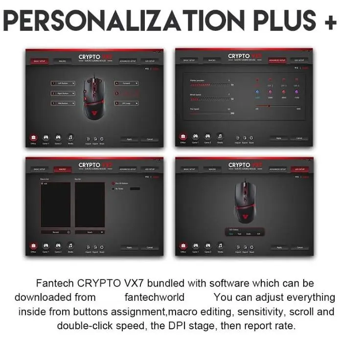 Игровая мышь Fantech VX-7 CRYPTO 60IPS, 15G, 800DPI Black - фото 6