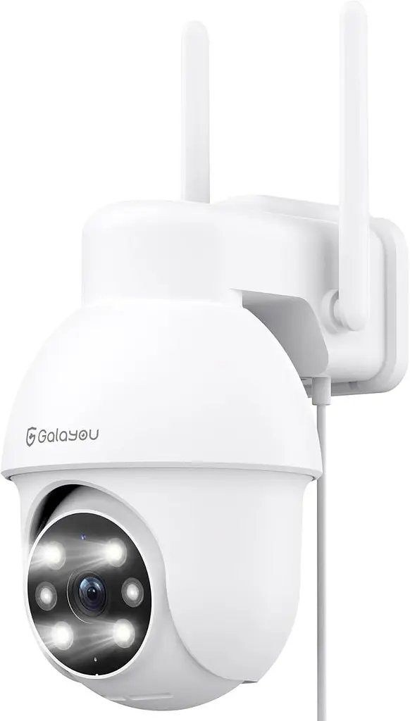 Зовнішня Wi-Fi камера Galayou Y4 2K з поворотом 360° і нічним баченням