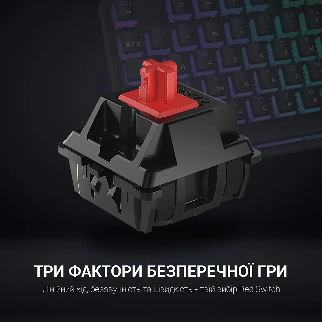 Клавіатура GamePro Red Switch механічна (MK85R) - фото 3
