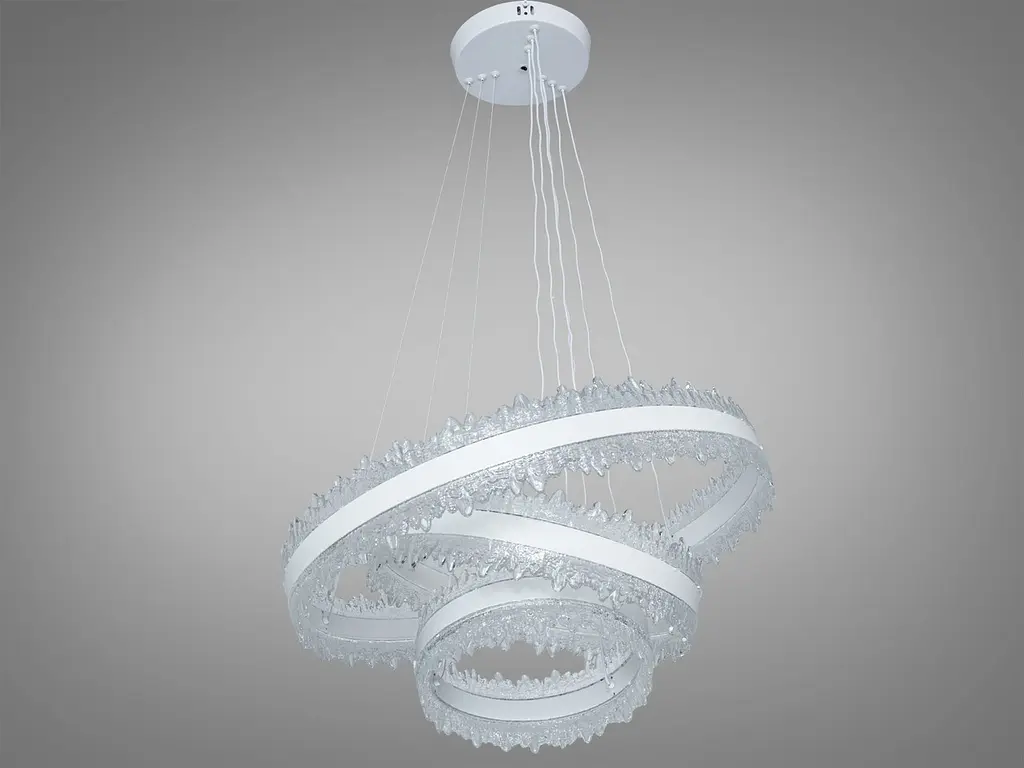 LED-люстра Diasha D8751-600+400+300WH, біла, 185W, 10175 lm - фото 6