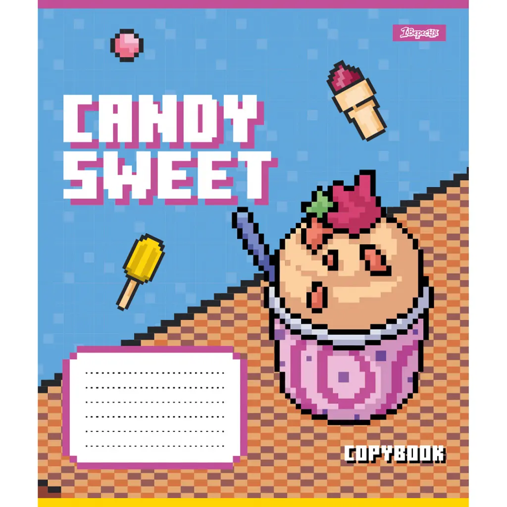 Зошит 1 вересня Candy sweet А5 12 аркушів лінія (767217), в асортименті - фото 4