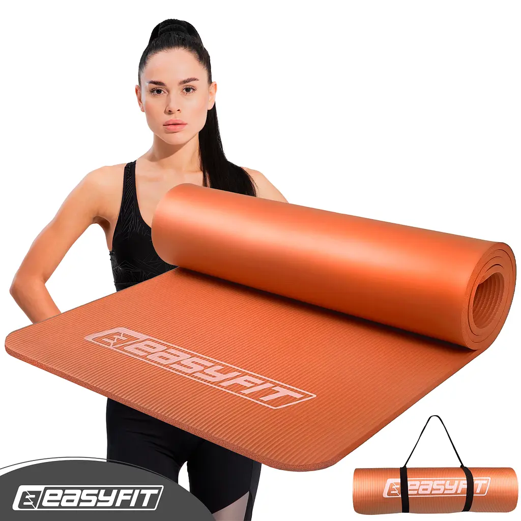 Килимок для фітнесу та йоги EasyFit NBR 10 мм Помаранчевий (EF-1919-OR)