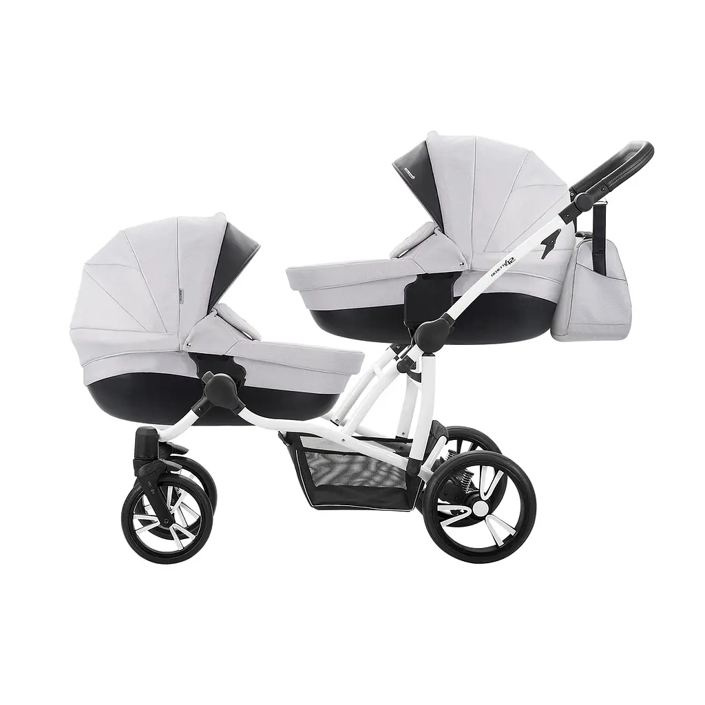 Универсальная коляска для двойни 2 в 1 Bebetto B 42 NEW, сірий (505.28.17.003) - фото 10