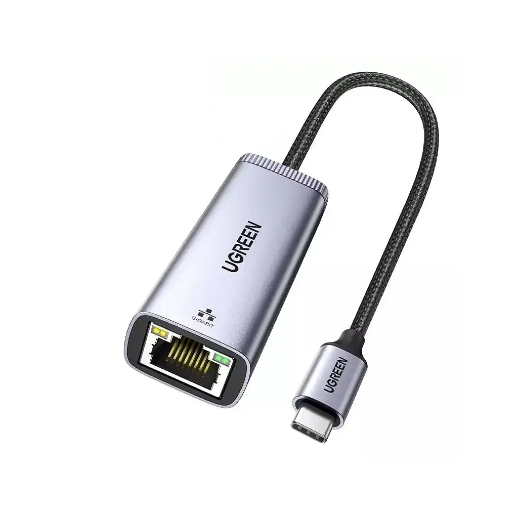 Перехідник USB-C to RJ45 Ethernet 1000Mbps gray Ugreen (40322)