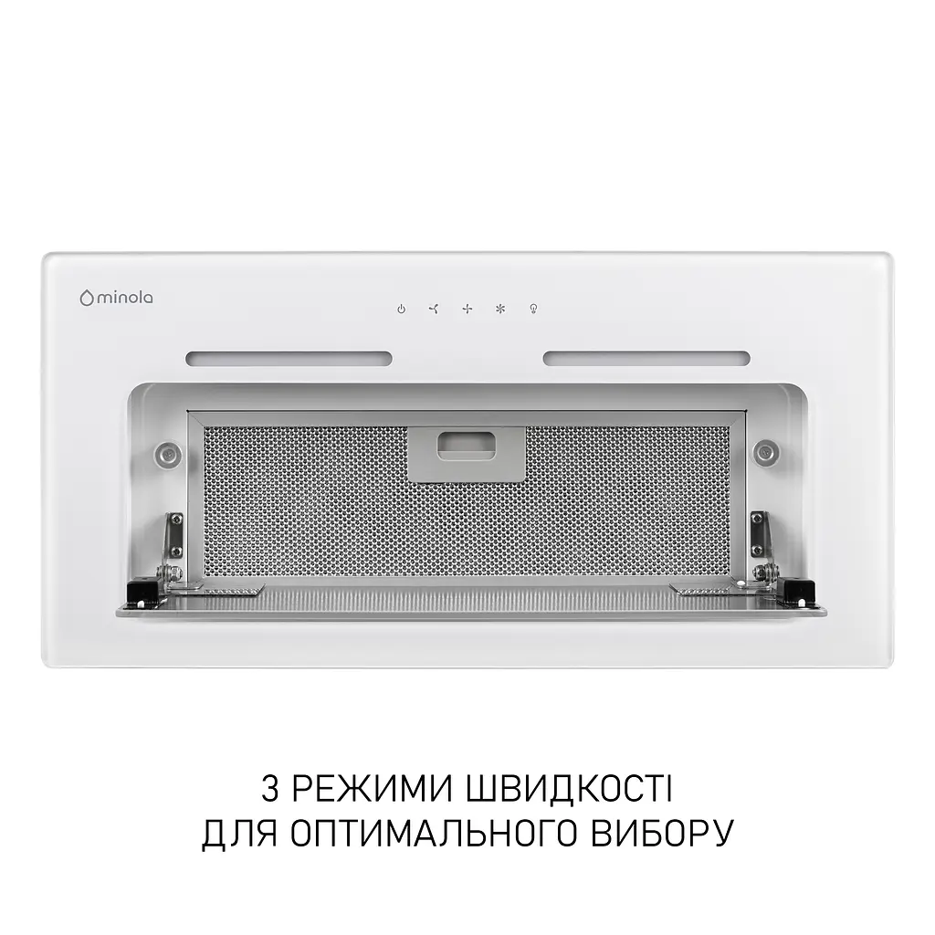 Витяжка повновбудована MINOLA HBI 6473 WH GLASS 800 LED Line - фото 3