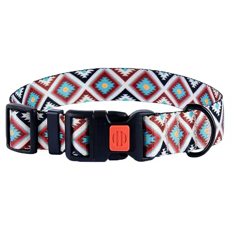 Нашийник для собак BronzeDog Urban застібка пластикова гуцульський коричневий XS - фото 1