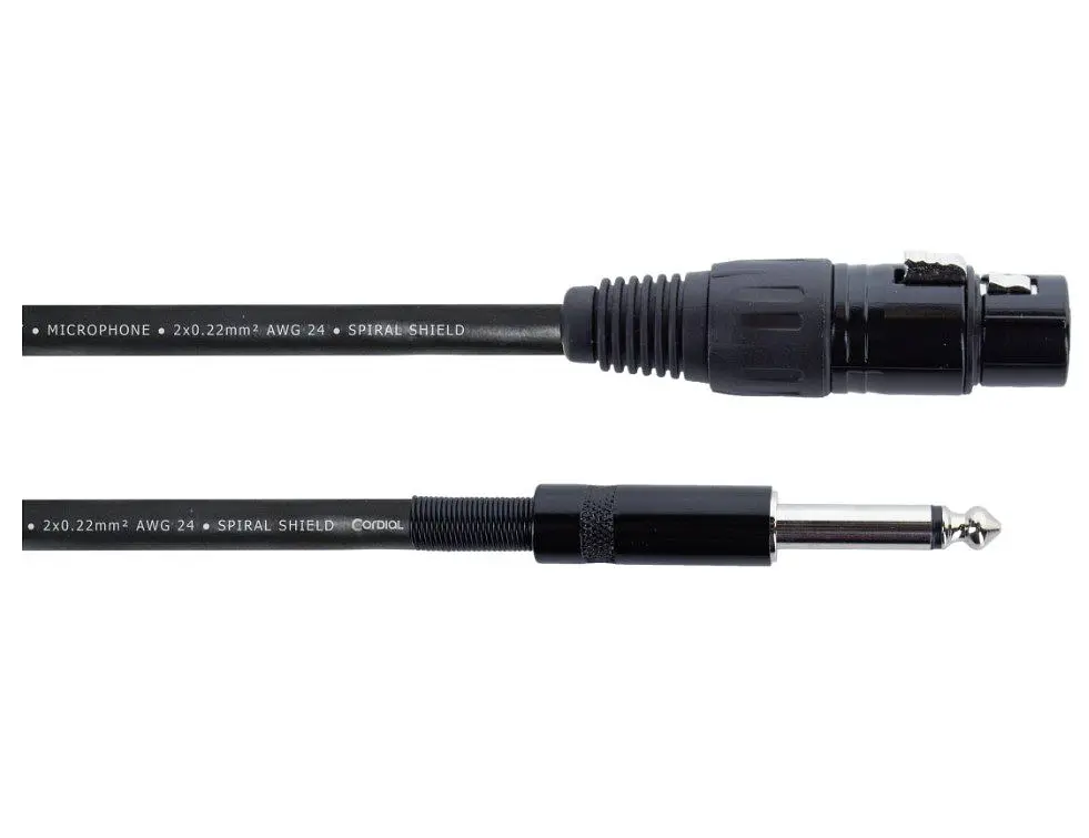 Микрофонный кабель Jack 6.3 — XLR Female 5м Cordial EM 5 FP