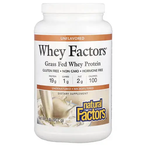 Сироватковий протеїн Whey Factors Grass Fed Whey Protein 907 г Natural Factors vit0004944