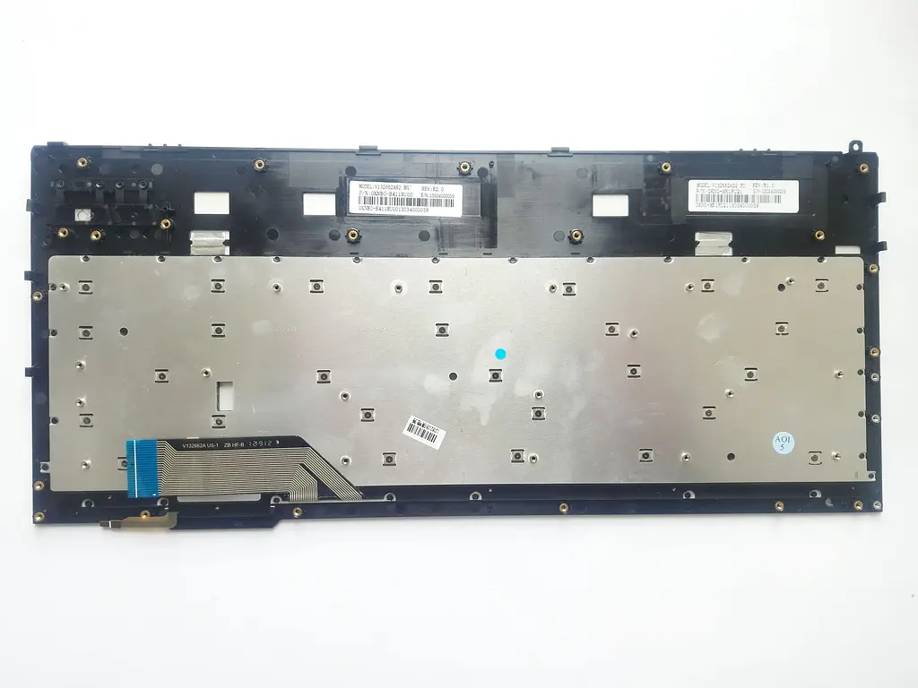 Клавіатура для ноутбуків Asus G55 чорна з сірою металевою рамкою, з підсвічуванням RU/US - фото 2