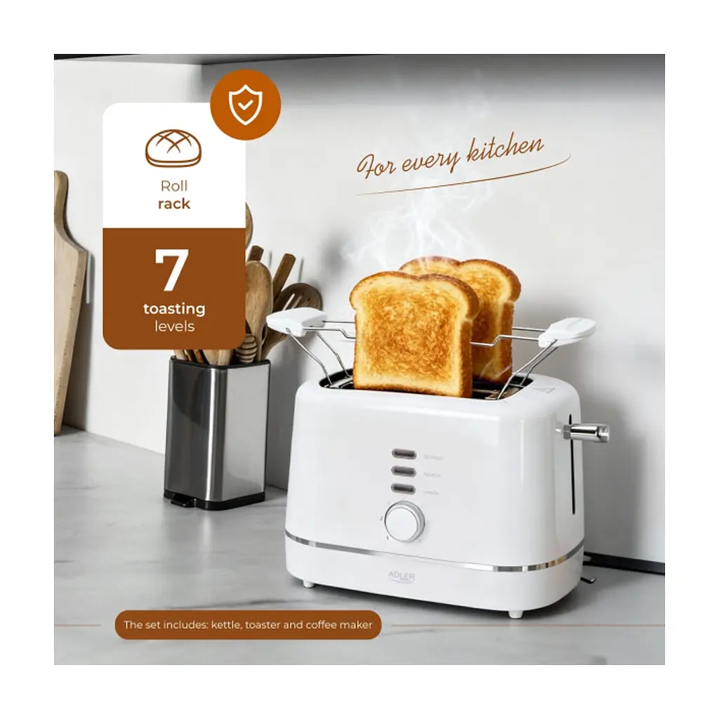 Тостер Adler AD 3224 white - фото 9