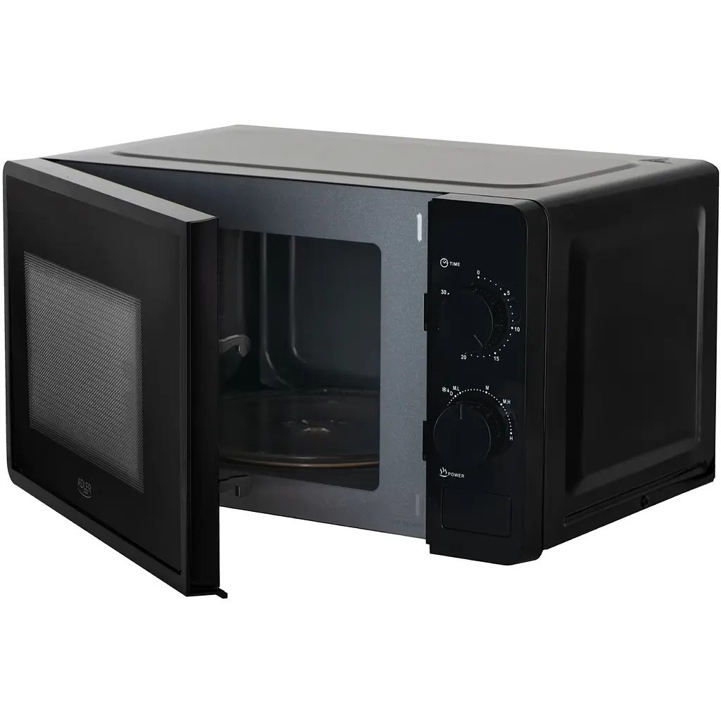 Микроволновая печь Adler AD 6206 20л/ 700Вт/ мех.управл./ откр.кнопкой/ черная - фото 5