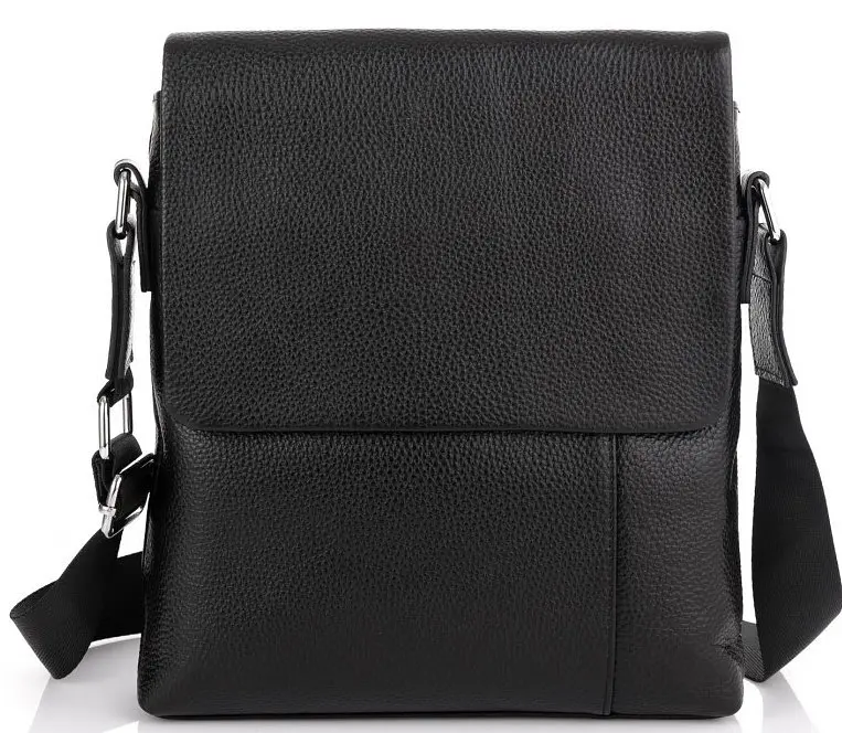 Сумка чоловіча з натуральної шкіри Tiding Bag чорна (SA25F-8878A)