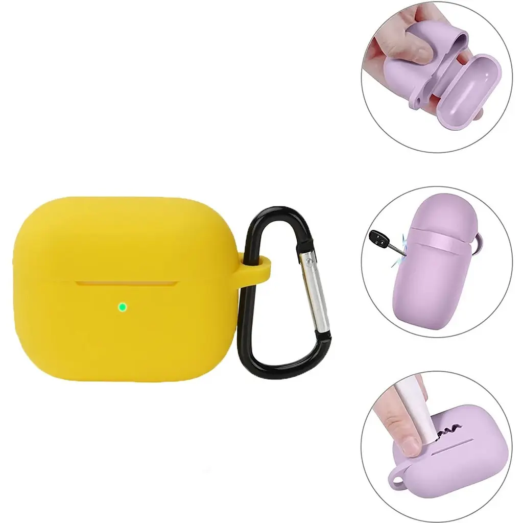 Чехол BeCover Silicon для Apple AirPods (3nd Gen) Yellow (707233) - фото 4