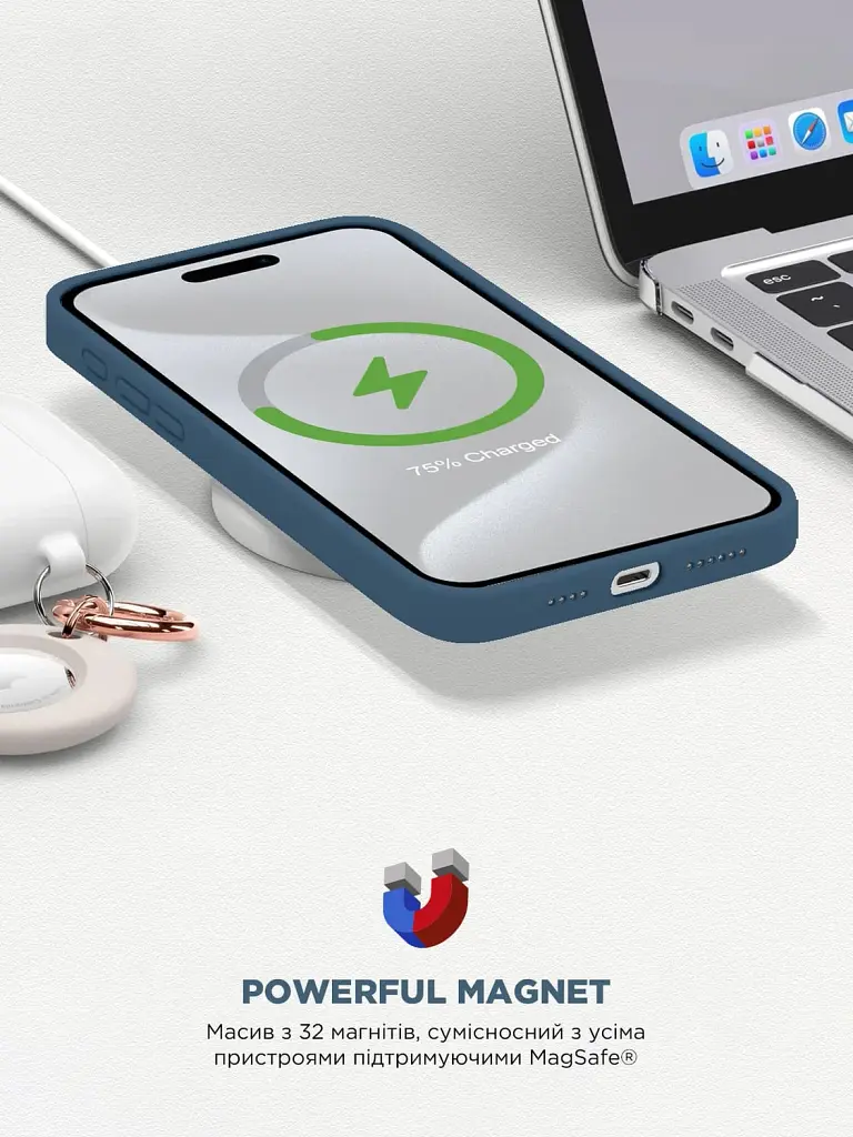 Чохол ArmorStandart ICON2 MagSafe для Apple iPhone 15 Pro Max Storm Blue - фото 9
