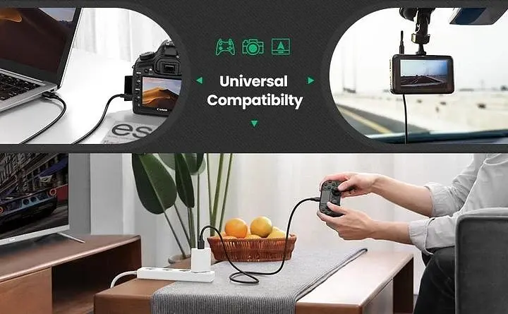 Зарядний кабель Ugreen US132 Mini USB to USB 2.0 0.25 M Black (10353) - фото 8