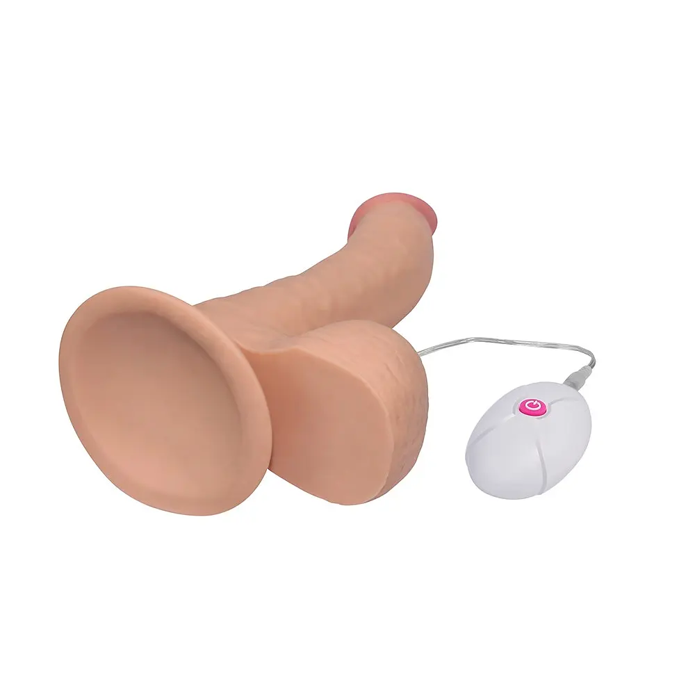 Реалістичний вібратор Lovetoy The Ultra Soft Dude 20 см тілесний - фото 5