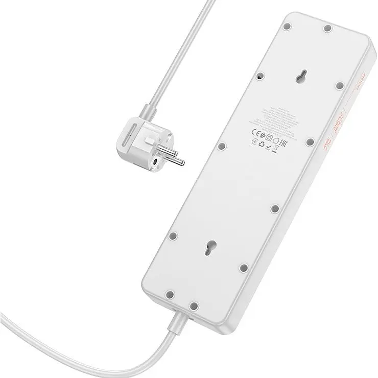 Мережевий фільтр Hoco AC14A White EU [99141] - фото 3