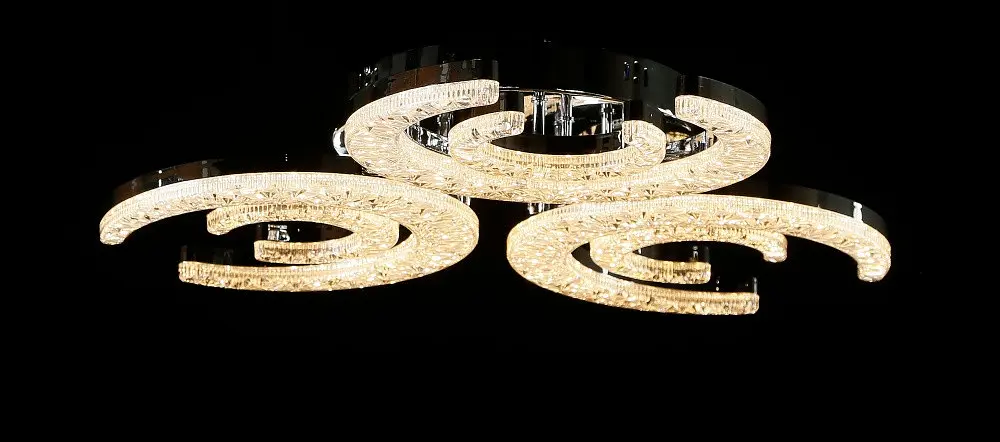 Світлодіодна люстра Splendid Ray L1655/3+3 LED (CH), білий, хром, 126 Вт, від 10-18 м² - фото 4