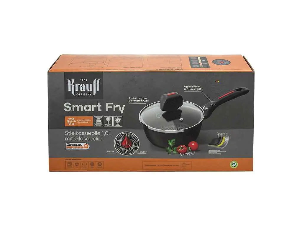 Ківш KRAUFF зі скляною кришкою 1л 16см Smart Fry з - фото 9