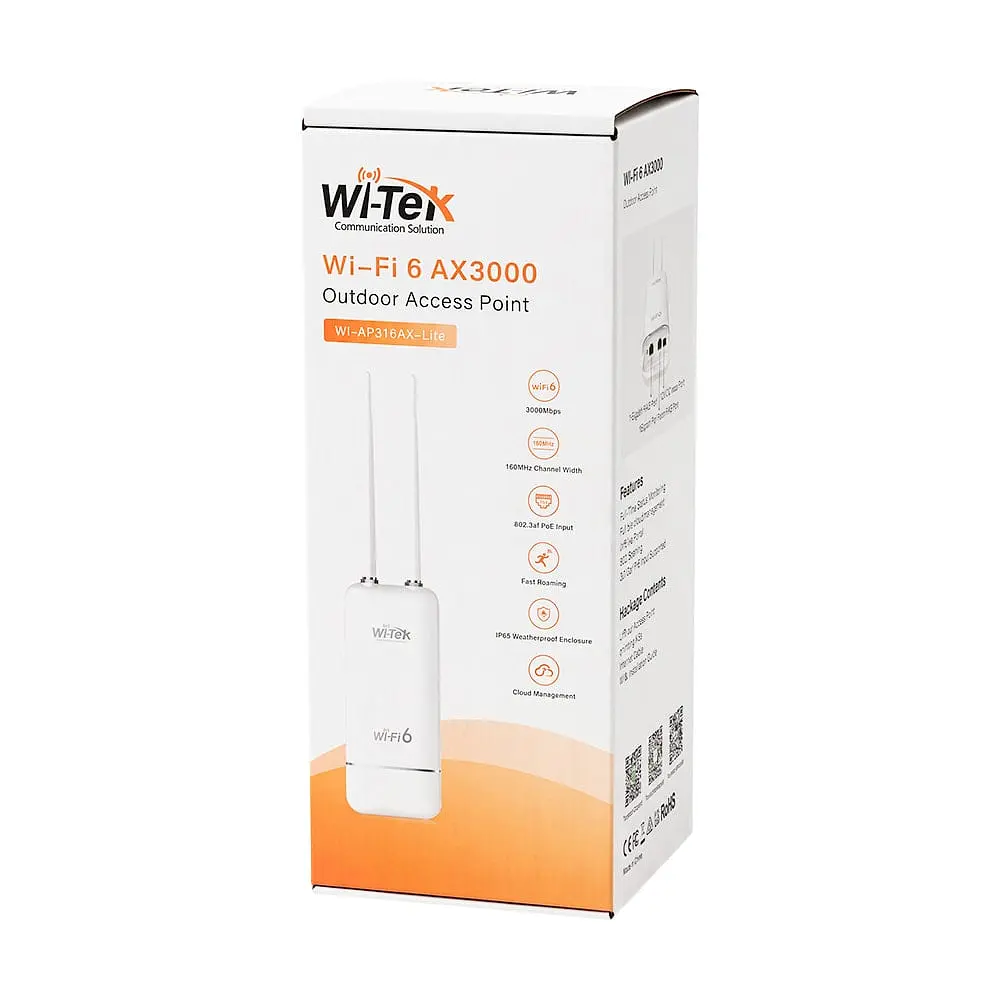 Точка доступу зовнішня WiFi 6 Wi-Tek WI-AP316AX-Lite Outdoor дводіапазонна гігабітна (73-00265) - фото 8