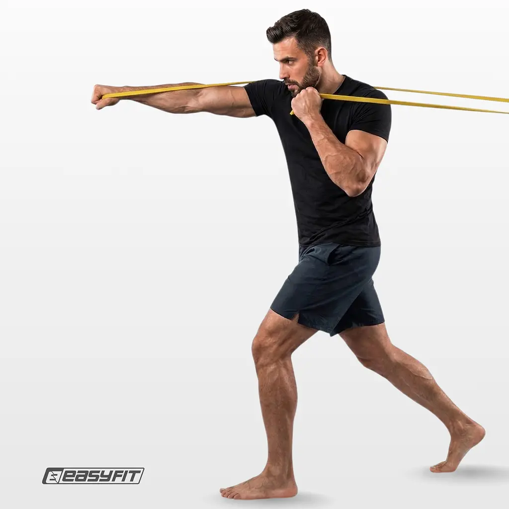 Борцівська резина EasyFit - джгут 10 м жовтий (Medium) - фото 2