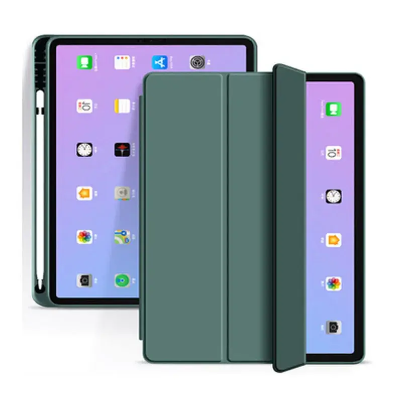 Чохол до планшета BeCover Tri Fold Soft TPU mount Apple Pencil Apple iPad 10.9" 2022/24/11" 2025 Dark Green (708460) - фото 2