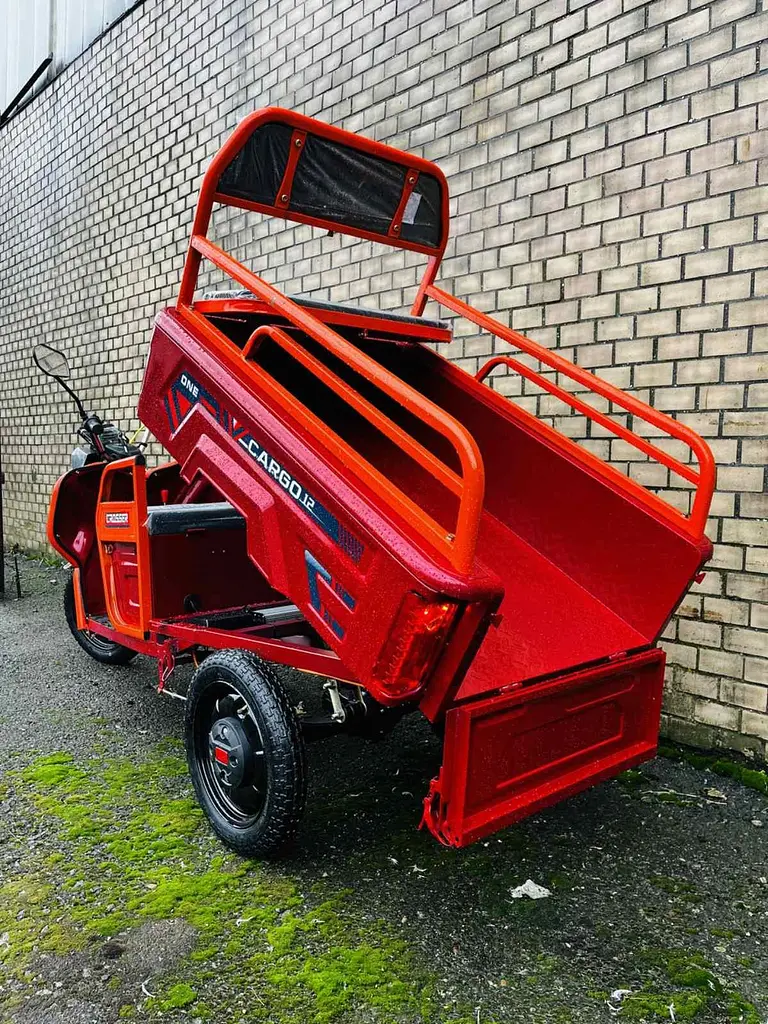 Грузовой электроскутер-самосвал трехколесный CROSSER Cargo 12" (1500W 60V, 32Ah) Красный - фото 7