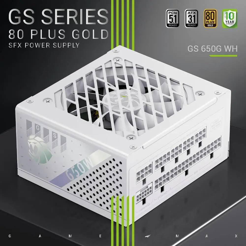 Блок питания GameMax GS 650G 650W SFX 80+ Gold White (GS 650G WH V25) - фото 5