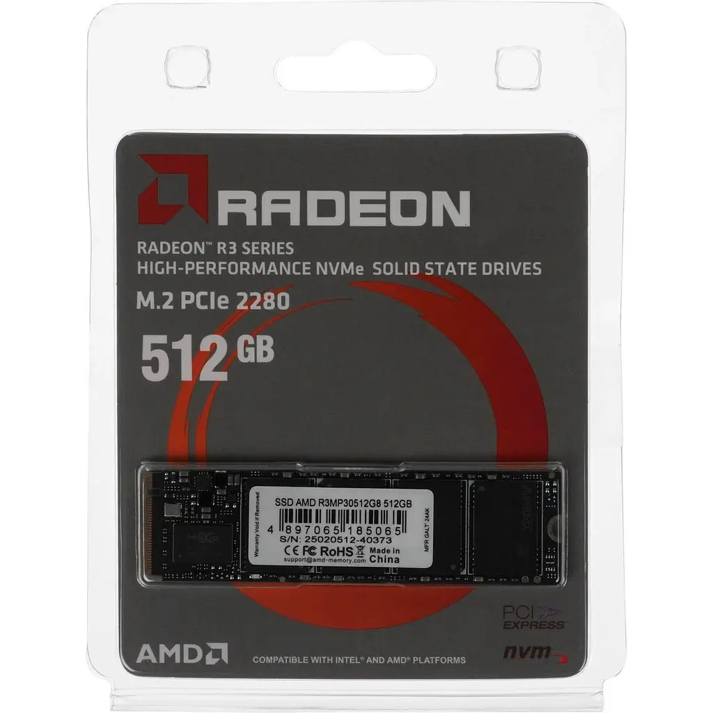SSD накопитель AMD Radeon R3 512GB [R3MP30512G8] [142465] - фото 6