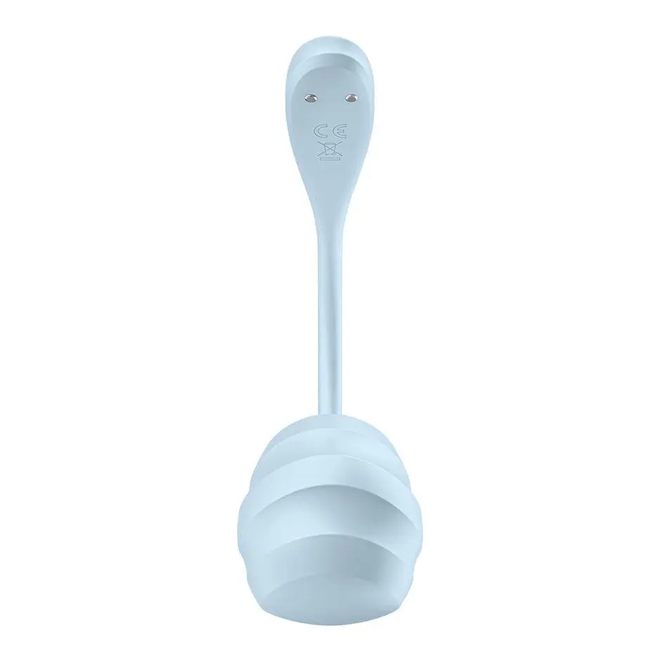 Смарт-віброяйце Satisfyer Smooth Petal Connect App Light Blue - фото 3
