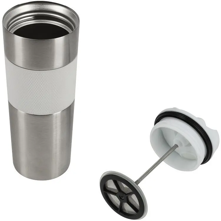 Термокружка Bergner Coffee & Tea Lovers 460 мл біла (BG-37789-WH) - фото 3