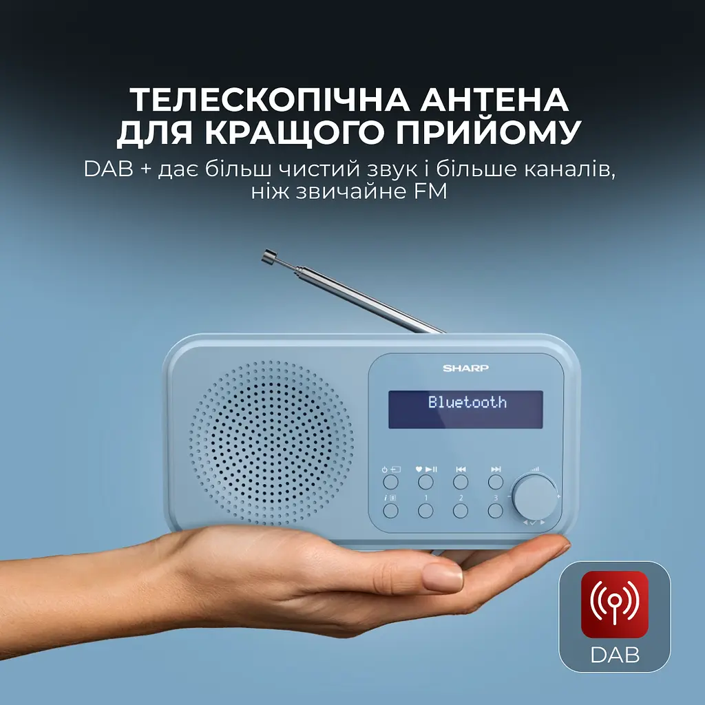 Радіоприймач Sharp DR-P420 Blue - фото 4