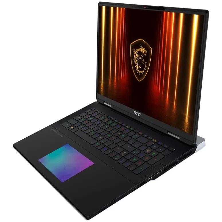 Ноутбук Ігровий MSI Titan 18 HX AI A2XWJG з процесором Intel Core Ultra 9 285HX pana la 5.5GHz, 18'', UHD+, IPS, 120Hz, Mini LED, 64GB DDR5 RAM, 2TBx1 SSD + 2TBx2 SSD 24GB GDDR7, Windows 11 Pro, Core чорний - фото 4