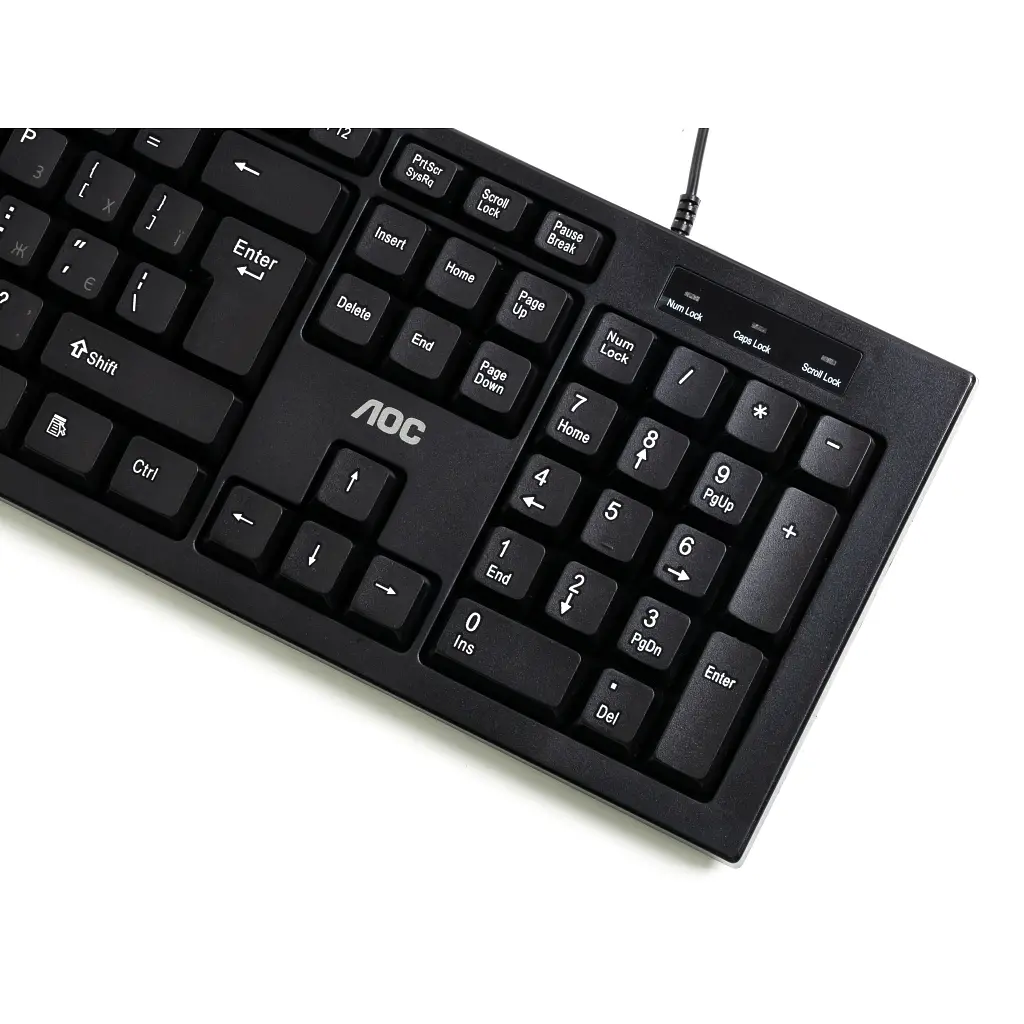 Комплект AOC KM160B USB UA Black (KM160B/97) - фото 6