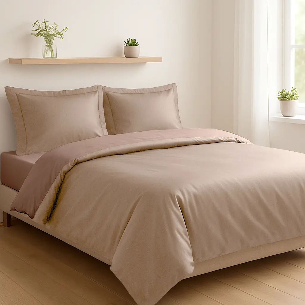 Комплект постільної білизни Євро Duet 200х230 см Mocha/Ivory SOHO pbe0050832