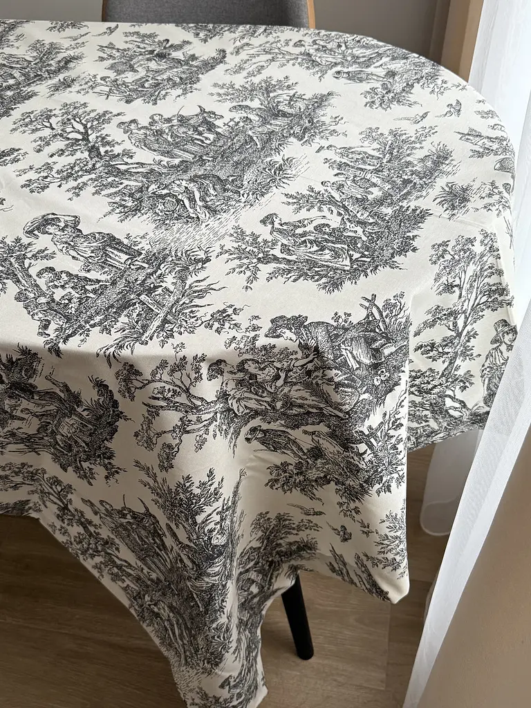 Скатертина столова Ecotton DUCK 170х220 см водовідштовхувальна Italiano сірий (30497 Grey) (25005) - фото 7