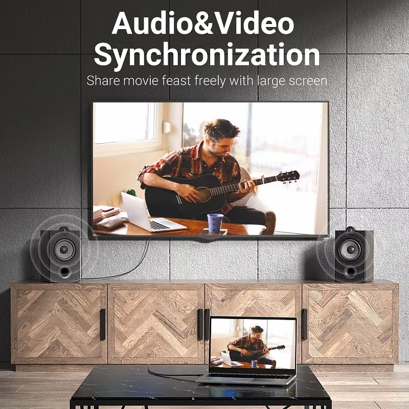 Кабель HDMI M-M, 1.0 м, V2.0, 4K 60Гц PVC сірий Vention - фото 8