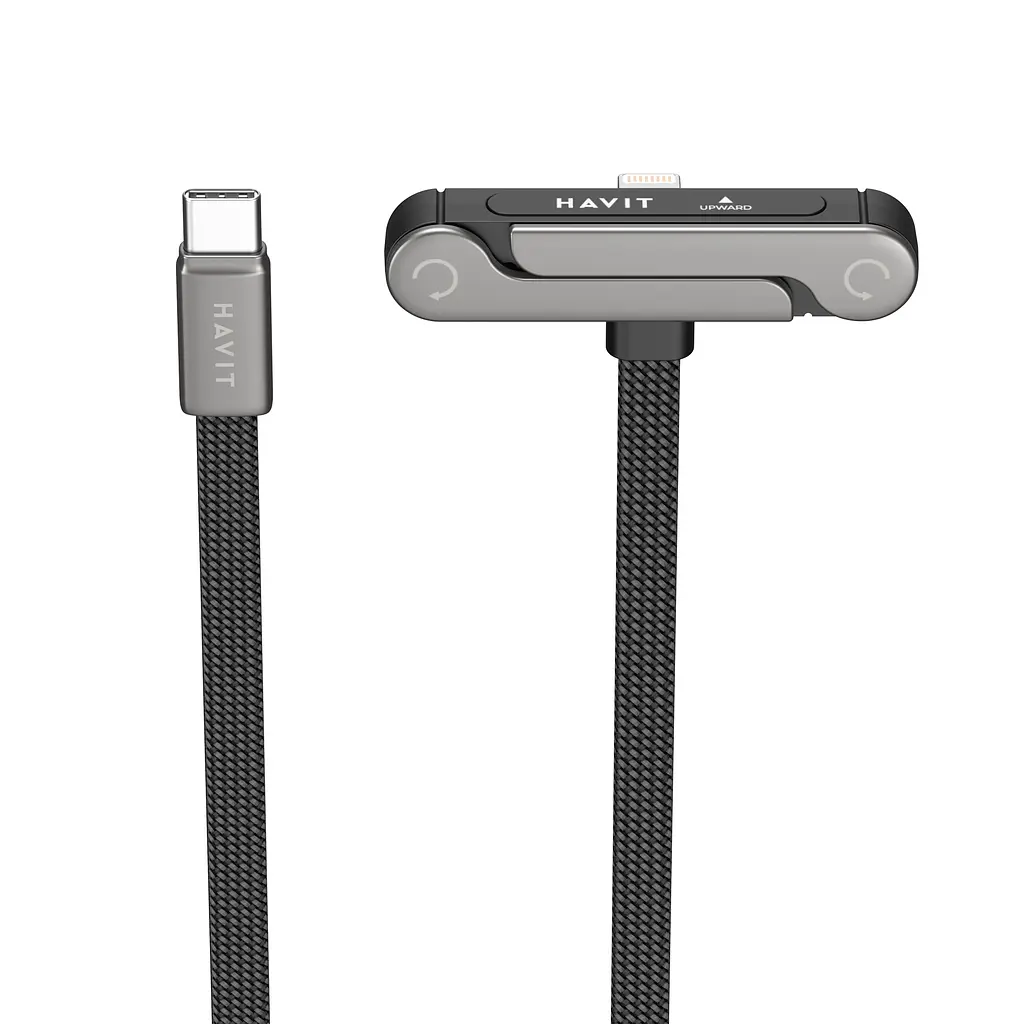 Кабель USB-C - Lightning HAVIT CB6386 PD30W 1.2м with Holder HAVIT (29366-000) - фото 3