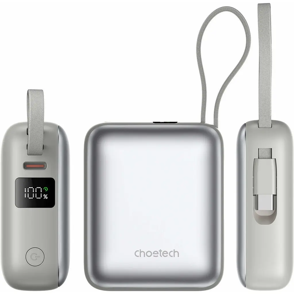 Зовнішній акумулятор Choetech B832-GO 10000mAh 35W Silver [156580] - фото 3