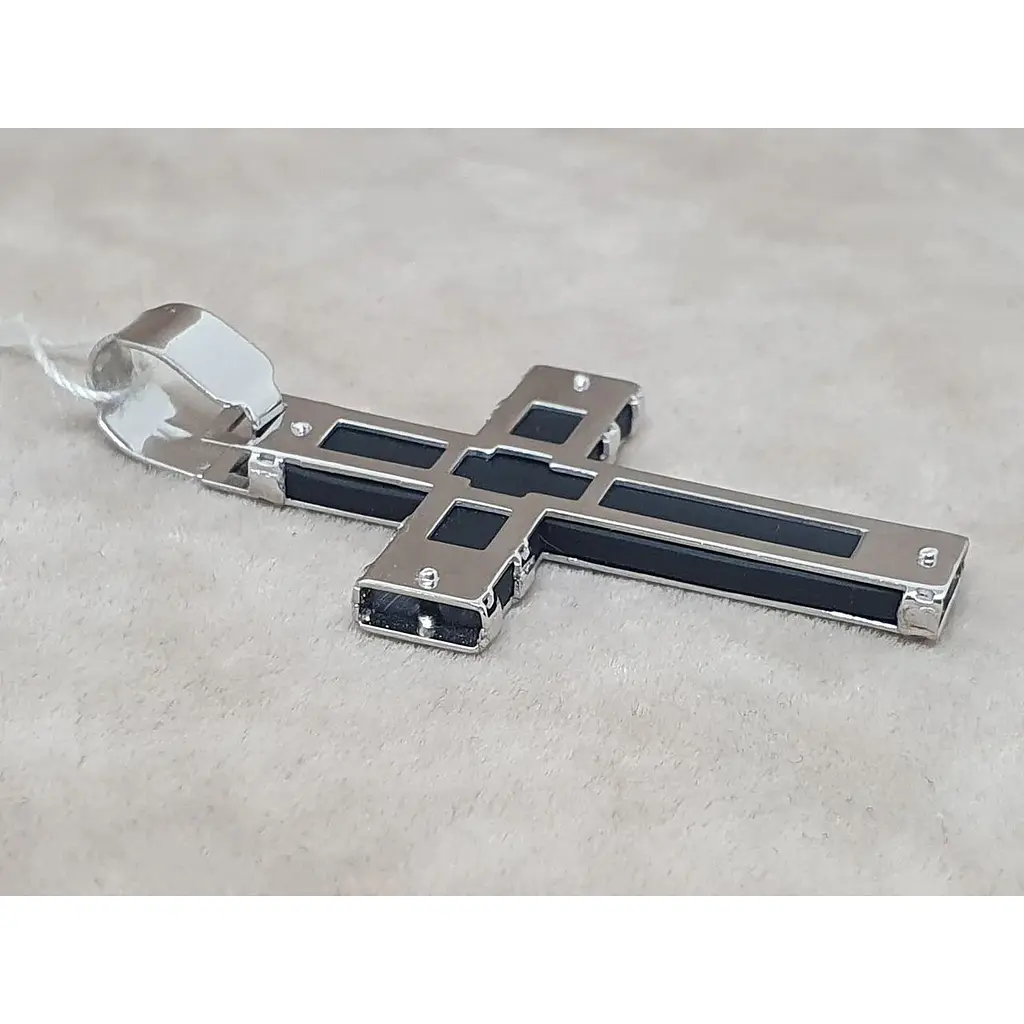 Золотой крестик Tango с каучуком. 940020В - фото 2