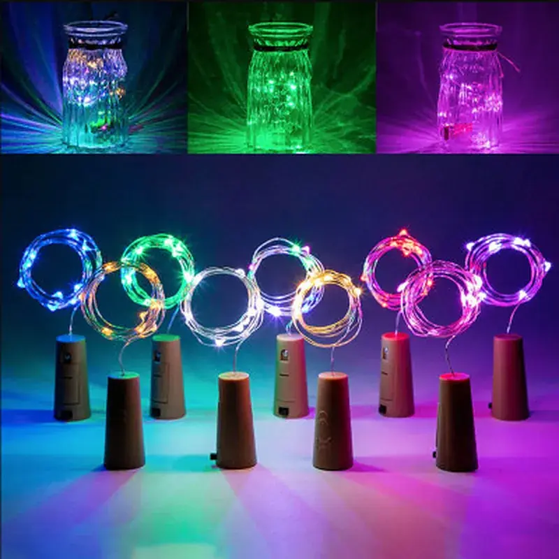 Гірлянда ColorWay пробка для пляшки на батарейках LED 20/2М (5шт/уп) кольорова (CW-GC-20L2BMC) - фото 8