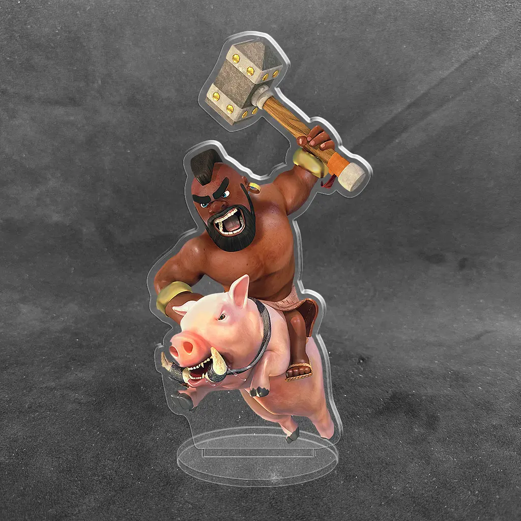 Акрилова колекційна фігурка Clash of Clans, Clash Royale Персонаж Вершник на кабані 15 см - фото 2